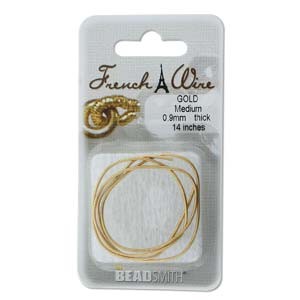 French Wire, Gold, Medium, 0.9mm (35cm)
