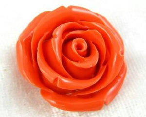 40mm Acrylic Rose, Orange (2pc)