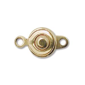 Push Thru Clasp, Gold, 17x9mm (10 Clasps)