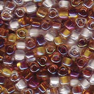 Size 8 Tri Bead Mix, Honey Butter (10gms)