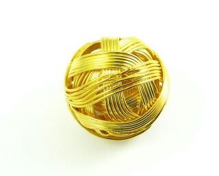 Metal Bead: Wire Ball, Gold, 20mm (5 pcs)