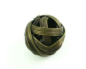 Metal Bead: Wire Ball, Brass, 20mm (5 pcs)