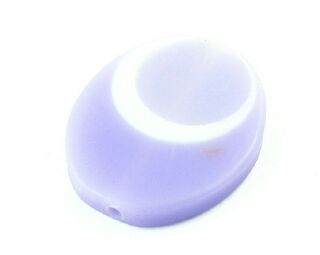 Resin, Oval Multi, Lilac/White, 33x28mm (10pc)