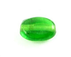 Indian Glass, Plain, Small Oval, Emerald, 12x10mm (40gms - 40pcs)