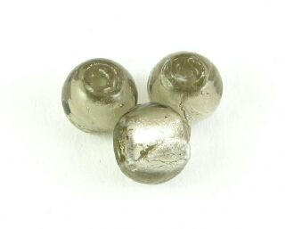 Chinese Foil, Round, Grey, 8mm (20pcs)