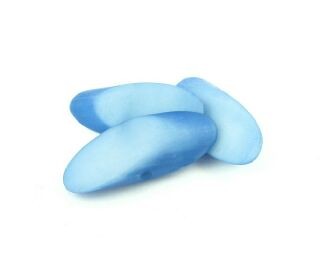 Resin, Chips Sliced, Opaque Sky Blue, 9x27mm (20pc)