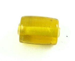 Indian Glass, Plain, Small Barrel, Amber, 12x9mm (40gms - 24pcs