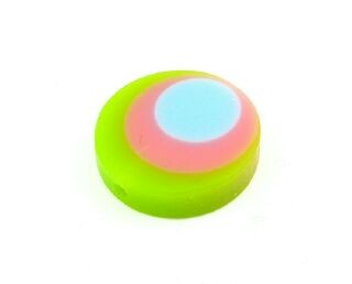 Resin, Coin Multi, Green/Pink/Aqua, 20mm (20pc)