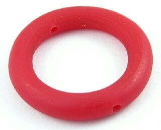 Resin, Donut Circle, Red, 40mm (10pc)
