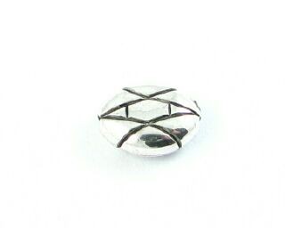 Plastic Metallic, Silver, 10x8mm (20pcs)