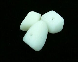 Resin, Chips Large, Matte Opaque White, 11x16mm (20pc)