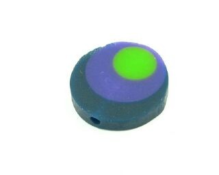 Resin, Coin Multi, Black/Purple/Green, 20mm (20pc)