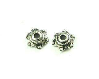 Bead Cap, Ornate, Nickel, 3x6mm (20 pcs)