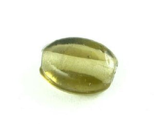 Indian Glass, Plain, Small Oval, Grey, 12x10mm (40gms - 40pcs)