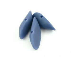 Resin, Chips Sliced, Opaque Light Navy, 9x27mm (20pc)