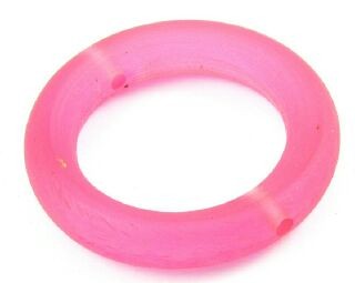 Resin, Donut Circle, Hot Pink, 40mm (10pc)