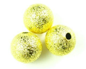 Metal Bead, Star Dust, Gold, 10mm (10 pcs)