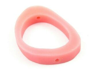 Resin, Donut, Irregular Oval, Pink, 38x28mm (10pc)