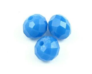 Chinese Crystal, Rondelle, Opaque, Sapphire, 6x8mm (20 pcs)