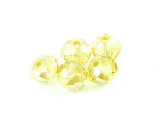 Chinese Crystal, Rondelle, Lustre Citrine, 4x6mm (20 pcs)