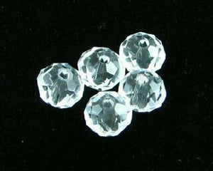 Chinese Crystal, Rondelle, Crystal, 4x6mm (20 pcs)