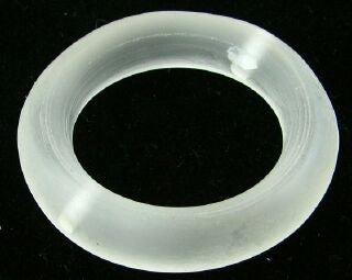 Resin, Donut Circle, Frosted Clear, 40mm (10pc)