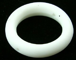 Resin, Donut Circle, White, 40mm (10pc)