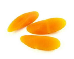 Resin, Chips Sliced, Amber, 9x27mm (20pc)