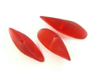 Resin, Chips Sliced, Red, 9x27mm (20pc)