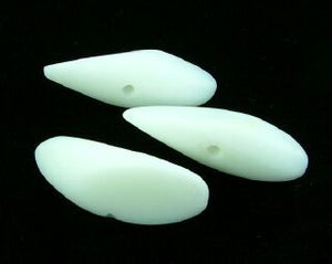 Resin, Chips Sliced, White, 9x27mm (20pc)