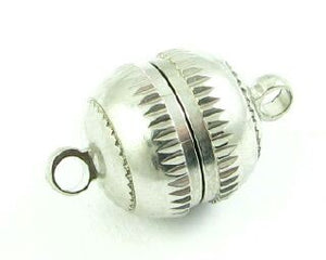 Magnetic Clasp, Silver, Ball, 23x16mm (1 Clasp)