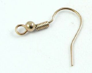 Earring Hooks, Rose Gold with ball, 18mm (10 pairs)