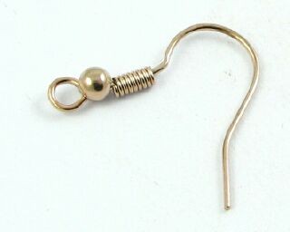 Earring Hooks, Rose Gold with ball, 18mm (10 pairs) – St Beads