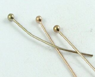 Headpin, Rose Gold with Ball, 25mm, 24ga (5gms/60pcs)