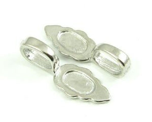 Bail Plate, Nickel, 8x24mm (6pcs, only 2 packets left)