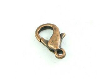 Parrot Clasp, Antique Copper, 12x6mm (10 Clasps)