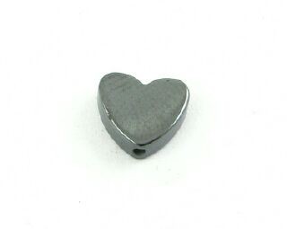 Hematite Stone, Heart, 8mm (10 pcs)