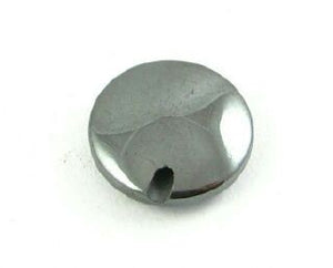 Hematite Stone, Coin, 12mm (5 pcs)