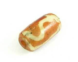 Bone, Tube, Short 10, Caramel with Ivory, 13x9mm (20pcs)