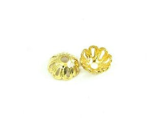 Bead Cap, Gold, 3x6mm (20 pcs)