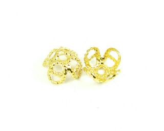 Bead Cap, Gold, 4x7mm (20 pcs)