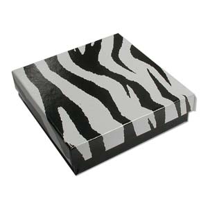 Gift Box, Zebra, 89x89x25mm (1pc)