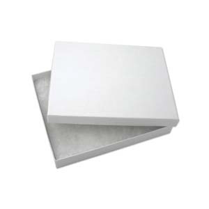 Gift Box, White Swirl, 152x127x25mm (1pc)