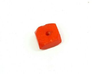 Bone Bead, Hex Rondelle, Orange, 5x10mm (20pcs)