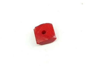 Bone Bead, Hex Rondelle, Red, 5x10mm (20pcs)