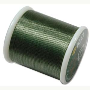 K O Thread Dark Olive (330dtex, Size B) - 50m Roll